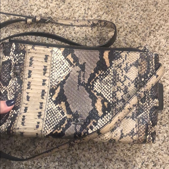 coach snakeskin crossbody bag